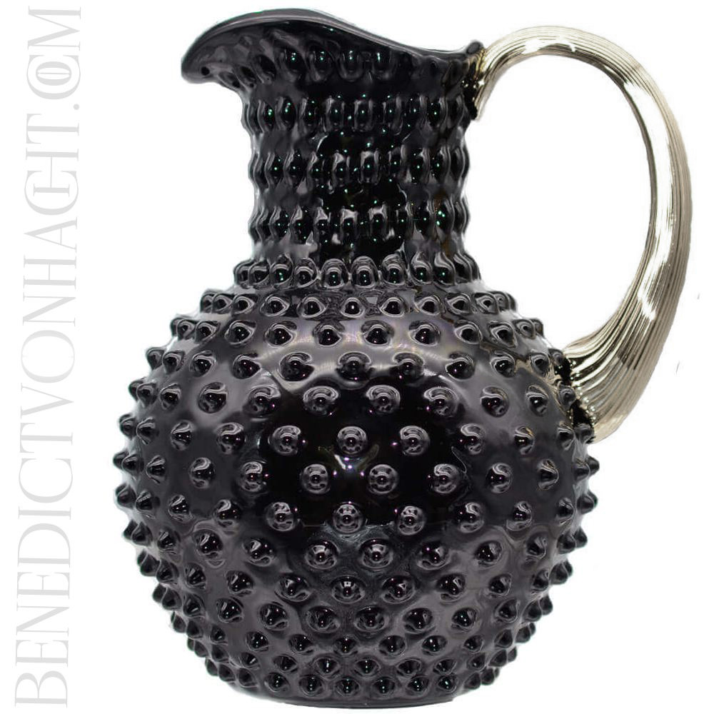 23225.000p Hobnail schwarzglas nuppenglas